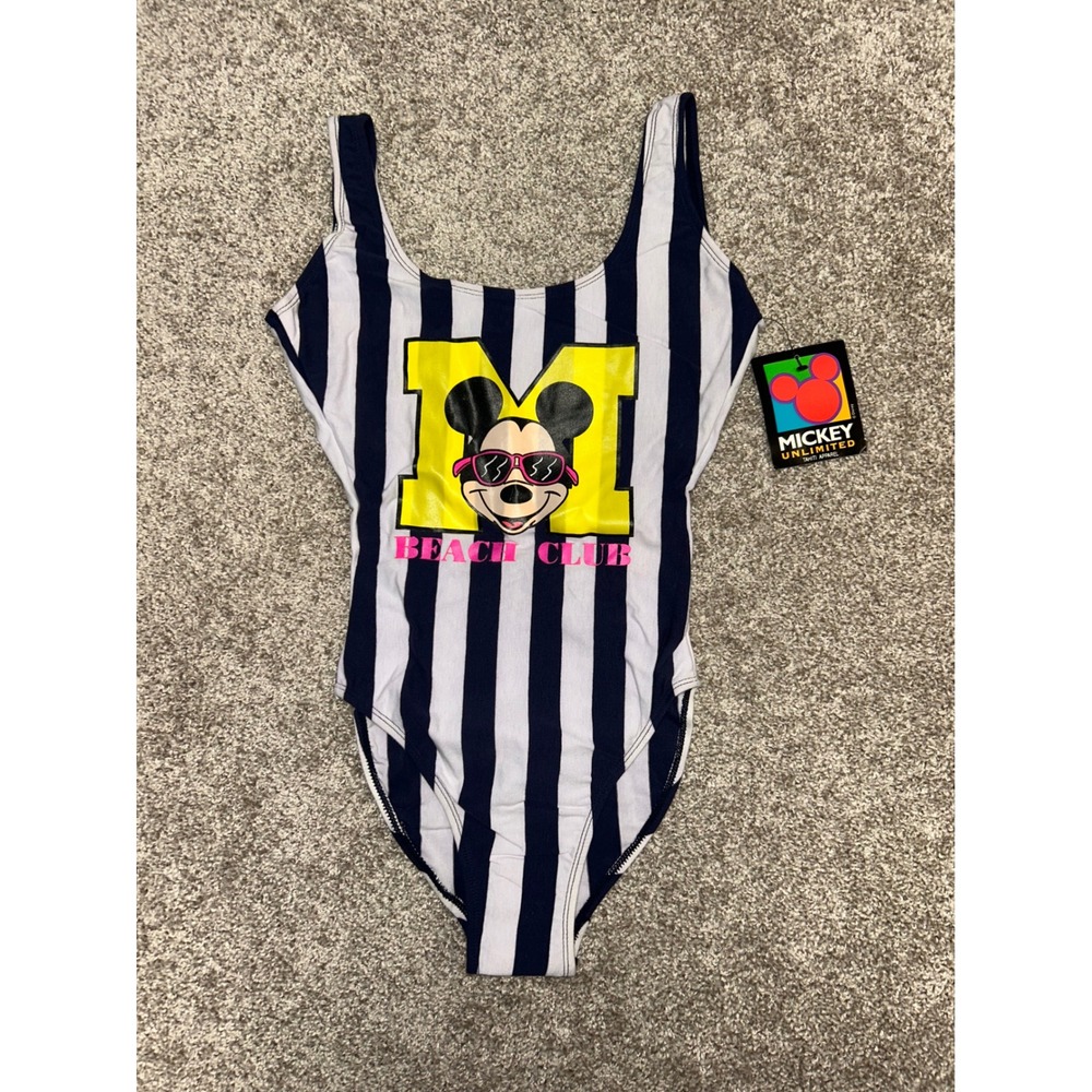 Vintage Mickey Unlimited Disney Mickey Mouse Bathing Suit New Women 3/4 90s